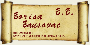 Boriša Bausovac vizit kartica